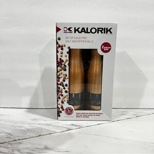 Kalorik Electric Salt & Pepper Grinder Set Color Finish Copper